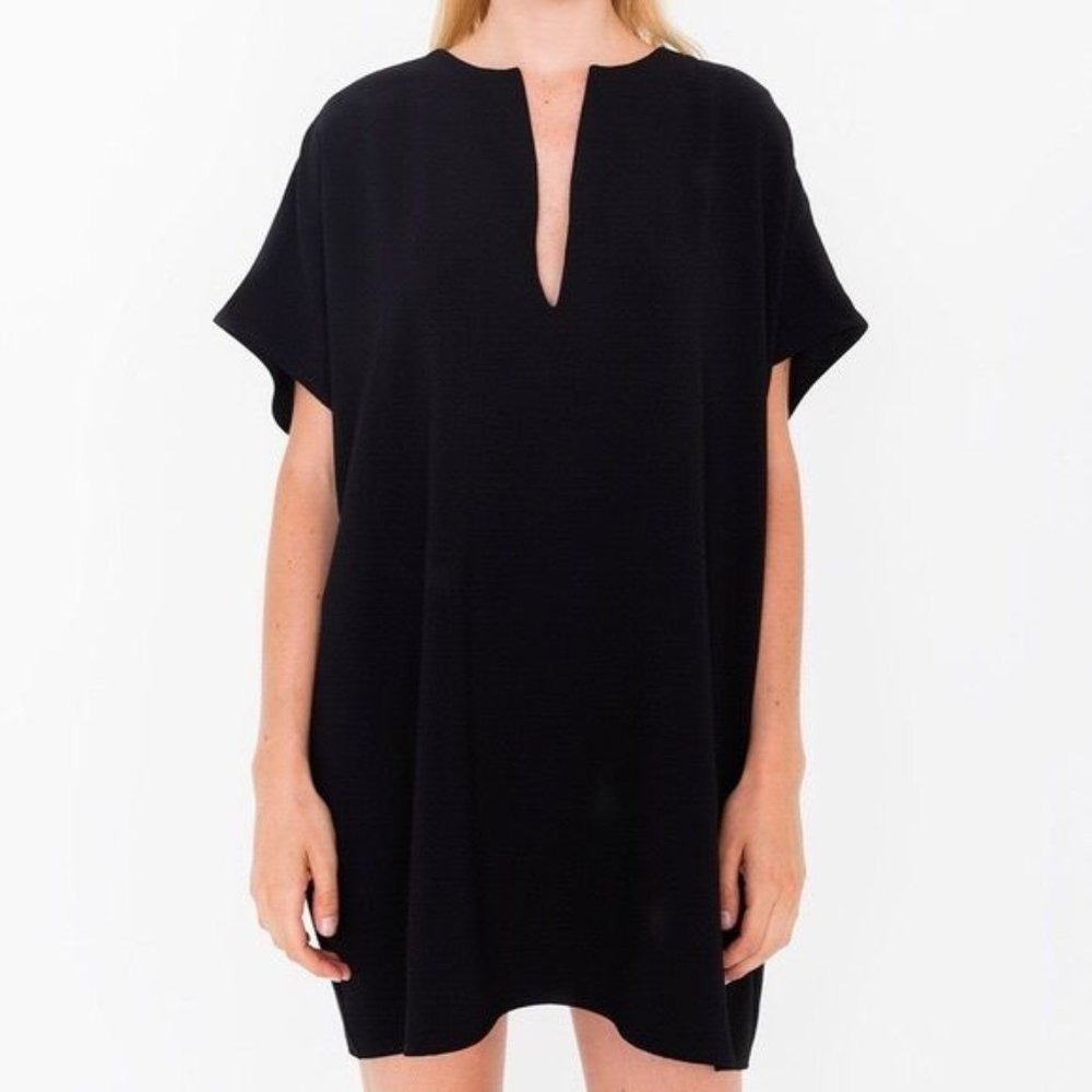 American Apparel /// Black Adia Crepe Shift Dress
